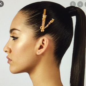 2 Versace ish  hair clips large